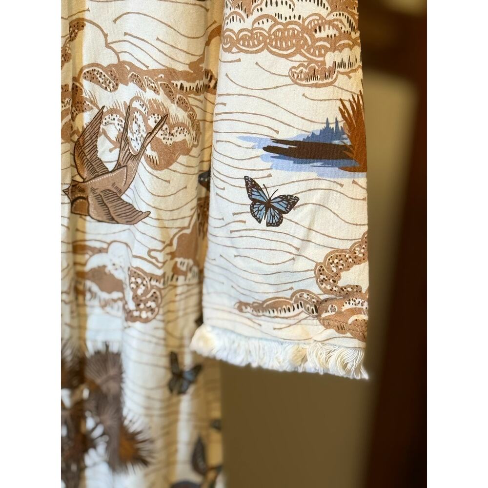 Spartina 449 Coastal Marsh Print Fringe Hem Shift Dress | Size Small - Picture 6 of 14